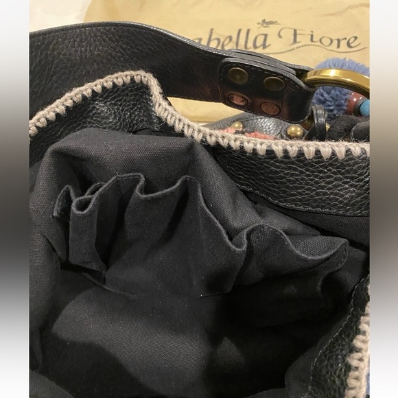 RARE Vintage Isabella Fiore Knit POM POM TOTE 👜 - Picture 6 of 10